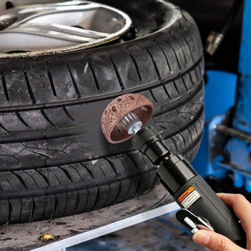 Tire Repair Patch Tools, Include 2500rpm Heavy Duty Low Speed Tire Buffer, Tire Buffing Wheels 42 mm 55mm, Tire Patch Roller Scraping Cutter
