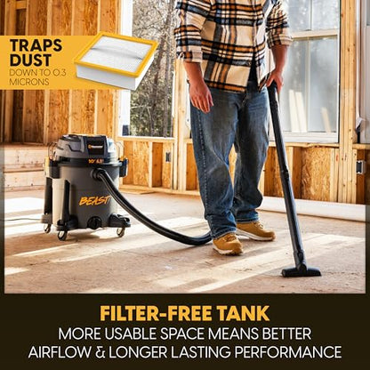 Vacmaster Professional Beast VJN1012PF 0201 FLT+10-Gal Wet/Dry Vac Synchro - size: 10 Gal