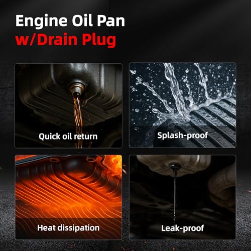 Oil Pan w/Drain Plug, Engine Oil Pan for Subaru Forester/Impreza | for Subaru WRX/WRX STI/Legacy/Outback 2006-2014, for Saab 9-2X 2006, 11109AA150, 11109AA151, 264-364, 264364, SUP04A - size: for Forester/Impreza/Legacy 2006-2014