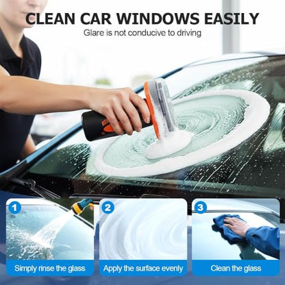Glass Emulsion Professional Windshield Cleaner Advanced Car Window & Glass Scrubber, Removes Water Spots, Oil Film & Road Grime, Comes With Microfiber Towel (100g) (1 Pcs) - color: 1 Pcs