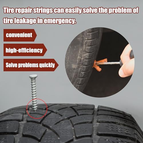 140PCS 4" Brown Tire Repair Strings, Automotive Tool Tire Repair Plugs, Tire Plugs Heavy Duty for Tubeless Tires Car, Bike, ATV - size: 140PCS