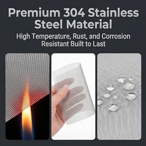 5 Pcs Plastic Welding Mesh Reinforcing Stainless Steel Wire Mesh Screen for Thermoplastic Repairs, 7.87 x 5.91 Inch Metal Mesh Screen Repair Kit for Car Bumper and Automotive Plastic Welder