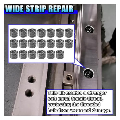 25PCS M6 x 1.0 Thread Repair Kit, Metric Helicoil Insert Set with HSS Drill Bit Tap and Break-Off Tool, Stainless Steel Rethreading Kit Compatible Hand Tool Set for Damaged Threads Auto Repair (M6) - size: M6