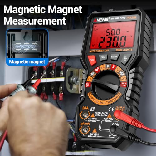 ANENG Multimeter,TRMS 20000 Count Magnetic High Resolution Digital Tester | Auto Ranging MAX/MIN Voltmeter Measures AC/DC Voltage,Current,Resistance,Capacitance, NCV,Data Hold Amp for Automotive - style: 20000 Counts(Combination Kit)