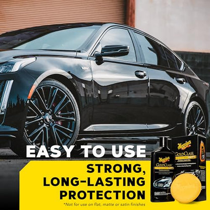 Meguiar's Gold Class Carnauba Plus Premium Liquid Wax Kit, Car Detailing Kit with a Pure Carnauba Wax Blend and a Foam Applicator Pad for Keeping Glossy Paint Protected Like a Pro, 16 Oz Bottle - size: 16 Fl Oz (Pack of 1)