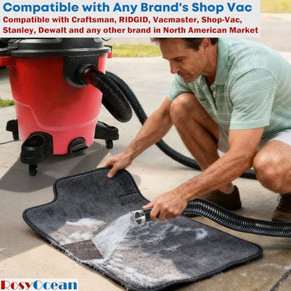 Universal Compatible with All Shop Vacs Extractor Attachment with 2-1/2" & 1-7/8" & 1-1/4" Adapters Auto Detailing Vacuum Cleaner Extraction Accessories for Upholstery & Carpet Cleaning - size: Small