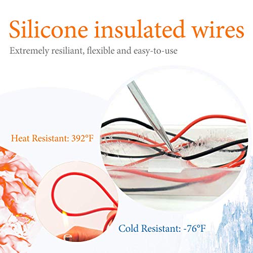KAIWEETS Soft Silicone Electrician Test Leads Kit CAT III 1000V & CAT IV 600V with Alligator Clips and Needle Probe for Fluke/AstroAI/INNOVA Multimeter Electronic Clamp Meter 9PCS - size: 9PCS