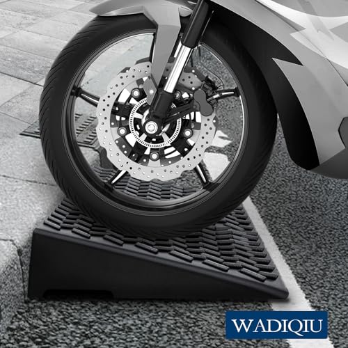 Rubber Curb Ramp,2 Pack,6" Rise Height,for Cars, wheelchairs. | 11023lbs,with fixing bolts, Smooth transition fits vehicles & wheelchairs, lawn mowers,for driveways and sidewalks,shed. - size: 6"H