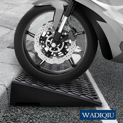 Rubber Curb Ramp,2 Pack,6" Rise Height,for Cars, wheelchairs. | 11023lbs,with fixing bolts, Smooth transition fits vehicles & wheelchairs, lawn mowers,for driveways and sidewalks,shed. - size: 6"H