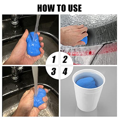X AUTOHAUX Car Clay Bar Wash Mud Blue 100g Detailing Cleaning Polishing Tool for Cleaning Cars RV Boats Bus Coating - color: Blue