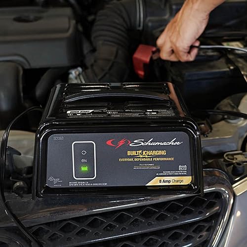 Schumacher Electric 8A Car Battery Charger and Maintainer, 3-in-1 Solution, for 6V/12V Power Sport, Automotive, and Marine Batteries, SC1363 - size: (Pack of 1)