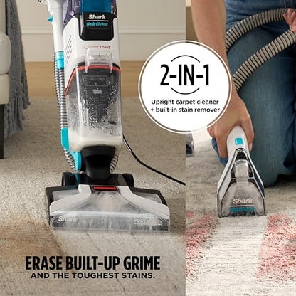 Shark CarpetXpert | Upright Carpet, Area Rug & Upholstery Cleaner | Carpet Shampooer with StainStriker Handheld Tough Stain Eliminator | Removes Tough Stains & Odors | 3 Cleaning Tools | White | EX201 - style: CarpetXpert + StainStriker