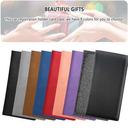 Car Registration and Insurance Holder,PU Leather Car Glove Box Organizer Car Document Holder for ID,Driver's License (Sequins Black) - color: Sequins Black