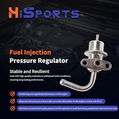 HiSport Fuel Injection Pressure Regulator 22670-3S50A Replacement for Nissan NP300 Urvan Xterra Frontier 1998 1999 2000 2001 2002 2003 2004 - size: HSFPR3S50A