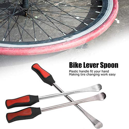 11in Tire Iron Spoons, Tire Spoon Lever Iron Tool, Changing Tire Lever Bar Set, Tire Changer Remove Tyre Heavy Duty Stainless Steel for Motorcycle Bike Scooter Mower(3PC)