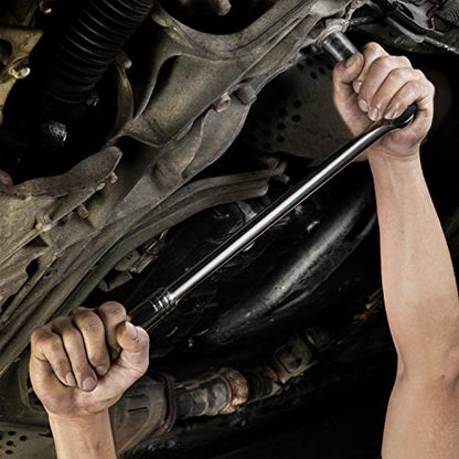 EPAuto 1/2 Inch Drive by 17.5'' Length Breaker Bar, CR-V Steel - color: Chrome, size: 17.5'' Length - 1/2-Inch Drive