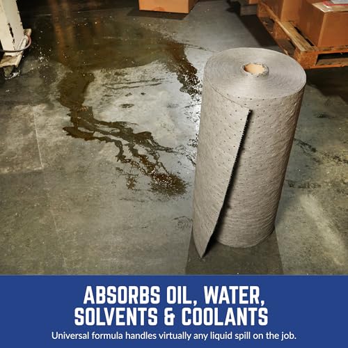 Spilfyter Universal Heavy Duty Absorbent Pads, 32" x 150' ft | Single Ply, Maximum Absorption, For Demanding Jobs, Ideal for Extra-Heavy Spills, SFG-90