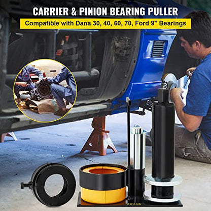 VEVOR Carrier & Pinion Bearing Puller, Compatible with Dana 30, 40, 60, 70, Ford 9" Bearings, Pinion Puller Tool with 2 Clamshells, 45# Steel Clamshell Carrier Bearing Puller for Auto Repair - style: 1-Piece Bearing