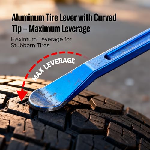 Motorcycle Tire Spoons,10/13/22/27/32(0.39''/0.51''/0.87''/1.06''/1.26'') Tire Iron Lever Tool Spoon Wrench Set Motorcycle Tire Change Kit Compatible with Pit/Dirt/MX Motorcycles XC SX(Blue) - color: Blue
