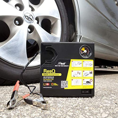 AIRMAN Flat Tire Repair Kit - ResQ Max Tire Mobility Kit Inflator 2.0 with Valve Through Sealant - Great for SUV, Pick-Up Mini Van Crossover Vehicles and More - size: Standard