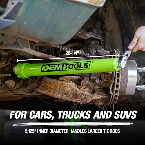 OEMTOOLS 27178 Inner Tie Rod Removal Tool Set, Remove and Install Without Rack Disassembly, Inner Tie Rod Tool Fits Most Cars, Trucks, and SUVs, SAE and Metric Crowfoot Adapters