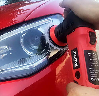 ZOTA Orbital Polisher - 3" Dual Action Mini Polisher Kit with 13.1 ft Cord for Car Detailing