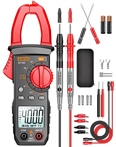 ANENG Digital Clamp Meter Multimeter Tester 4000 Counts with NCV Amp Ohm Volt Measures AC Current, AC/DC Voltage,Capacitance, Resistance, Diodes, Continuity Frequency Backlight Electrican Tools - style: 4000 Counts AC Current