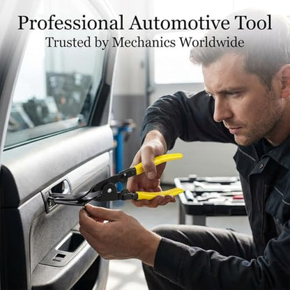 Automotive Panel Clip Pliers - Car Panel Upholstery Trim Clip Removal Tool Plier, Interior Clip Fastener Rivet Push Pin Panel Pliers, Repair Tool for Car Vehicle Dashboard Clip Remover Plier - color: Yellow
