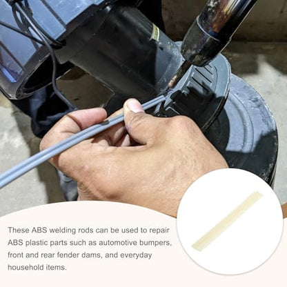 MECCANIXITY 13.2 Inch Plastic Welding Rods, Single Strand Round Sticks ABS Welding Rods for Plastic Welder Kayak Car Bumper Repair Pack of 20 Dia. 2.8mm, Beige