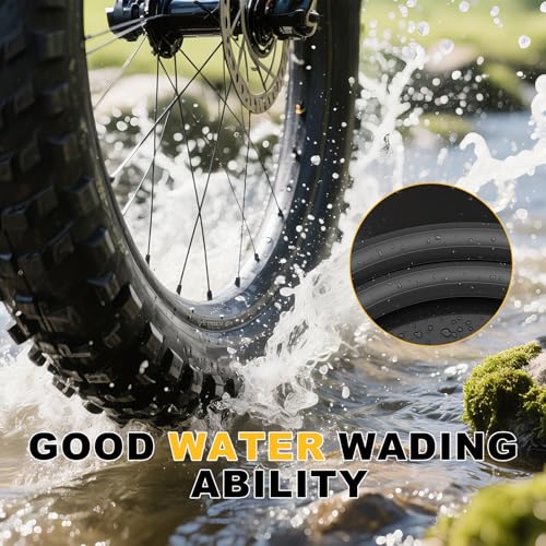 2-Pack Mountain Bike Tires Replacement 20/24/26-inch Bike Tire with Anti-Stab Weave, Folding Mountain Bicycle Tires and Tubes - color: 26x1.95