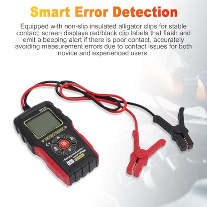 Eujgoov Car Battery Tester, 12V 24V Automotive Battery Diagnostic Tool, 50-1999 CCA Load Capacity, Digital Analyzer Voltage Meter for Cars, Trucks, Motorcycles, SUVs, Boats Use