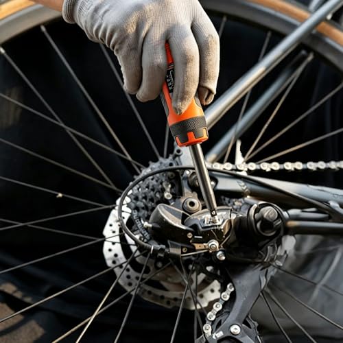 32 PCS 1/4" Drive Long Shank Torque Screwdriver, 3-39 Inch Pound Torque Screwdriver Set with S2 Bits and Socket Adapter for Maintenance, Tools, Bike Repairing and Mounting - size: 3-39 in.-lb. L