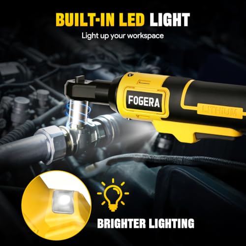 3/8" Cordless Ratchet Wrench Compatible with DEWALT 20V MAX Battery, 74Ft-Lbs (100N.m) Electric Ratchet with Brushless Motor, Variable Speed, 7 Sockets, 1/4" Adapters (Battery Not Included)