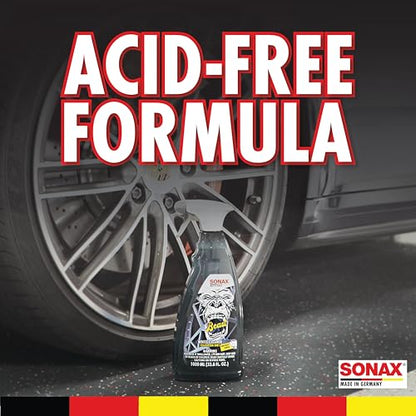 SONAX Beast Wheel Cleaner | Brake Dust Cleaner | Color Changing Rim Cleaner | Strong Wheel Cleaner | Easy Wheel and Rim Cleaning | Removes Baked On Brake Dust | 433500 | 5 Liter - size: 169.1 Fl Oz (Pack of 1)