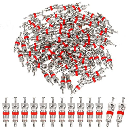 100pcs Valve Stem Core Replacement Kit, Premium Tyre Tire Valve Cores, Tire Valve Stems Standard Valve Core, Universal Tire Valve Core for Most Models of Cars, Trucks, Motorcycles and Bicycles