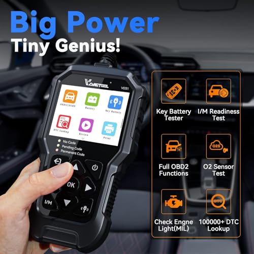 VDIAGTOOL VD31 Enhanced OBD2 Scanner, 3-in-1 Check Engine Code Reader, OBD2 Scanner Diagnostic Tool with Car Battery Tester & Car Key Battery Tester, Car Code Reader for Cars and Trucks All Cars 1996+