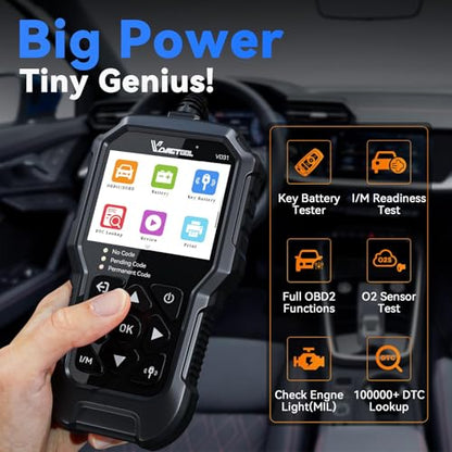 VDIAGTOOL VD31 Enhanced OBD2 Scanner, 3-in-1 Check Engine Code Reader, OBD2 Scanner Diagnostic Tool with Car Battery Tester & Car Key Battery Tester, Car Code Reader for Cars and Trucks All Cars 1996+