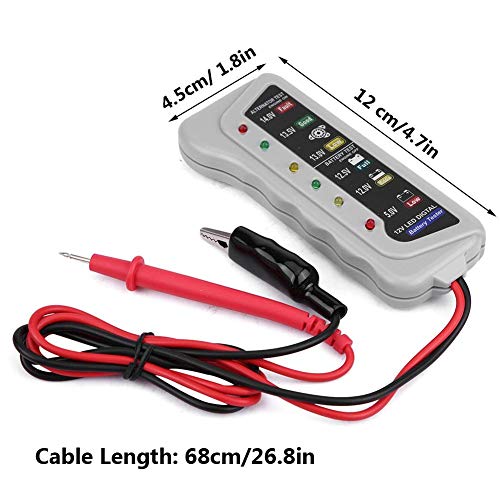 Car Battery Tester, 2-14.8V Automotive Battery Analyzer and Maintenance System, LED Display, for Cars, Motorcycles, 12V Storage Batteries