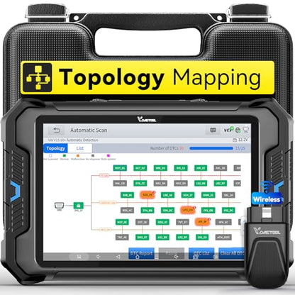 Bidirectional Scan Tool VDIAGTOOL VD80 BT, 8" Topology Mapping OBD2 Scanner for Car, 2026 Wireless Full System Diagnostic Tool with 41+ Resets, ECU Coding, FCA AutoAuth, CAN FD/DoIP, 3 Years Update