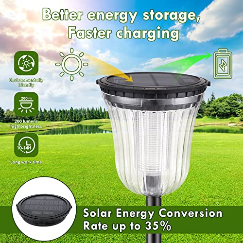 Solar Pathway Lights Super Bright 200 lumens with 2-in-1 Warm White and Daylight Modes, Solar Lights Outdoor Waterproof for Yard, Path, Sidewalk, Driveway or Walk Way Light(2 Pack) - size: 2 Pack-200 Lumen