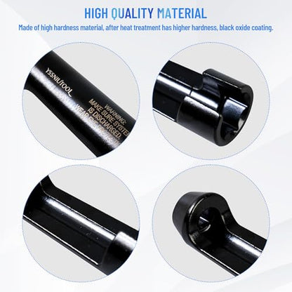 5pcs 12090 Line Socket Set, Fuel Injection Flare Nut Socket 17mm 19mm 21mm 22mm 24mm,Compatible with 12090 Fuel Line Socket Tool, for Audi, VW, BMW, Ford, Cummins Engines