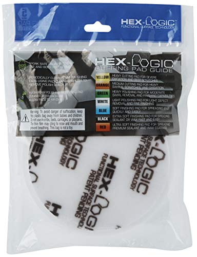 Chemical Guys, Hex-Logic Light-Medium Polishing Pad, White, 5.5 in for 5 in - size: 5.5 Inch Pad (1 Pack), style: Light Cutting