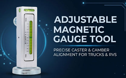 Haofy Adjustable Magnetic Gauge Tool Camber Caster Alignment for Trucks RVs, Strong Magnet Multi Angle Scale, No More Uneven Tire Wear for Tire Shops