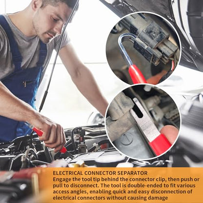 2 Pieces Electrical Disconnect Pliers for Cars, Automotive Electrical Plug Connector Disconnect Tool and Connector Separator and Hose Clamp Pliers - style: Electrical Disconnect Pliers Set 6