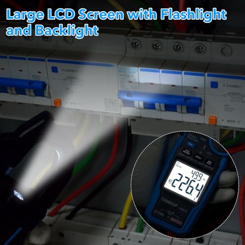 Digital Inrush Clamp Meter Multimeter, TEMIRUP T-RMS 6000 Counts 600A Current Amp Volt Meter with VFD,LOZ Mode; Measures NCV AC/DC Current Voltage Temperature Resistance Capacitance Continuity - size: CM87C, style: 600A AC/DC Clamp Meter