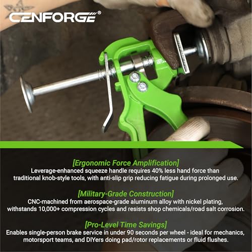 Speedy Brake Pad Spreader Tool - Heavy Duty Disc Brake Caliper Compressor & Piston Separator - Quick Quad & Dual Piston Compression for Cars & Light Trucks - Ergonomic Steel Construction