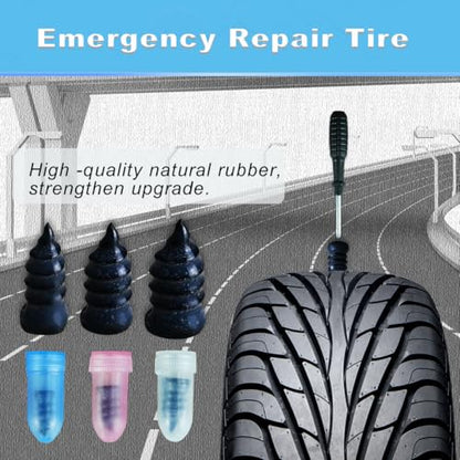 100 Count Tire Repair Screws with Screwdriver 3 Size Tire Mending Nail Plugs Tyre Repair Kit - size: 3 Size 100 Count