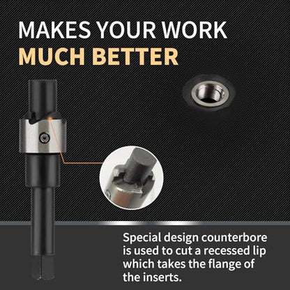 M11X2.0 Metric Thread Repair Kit with Insert HSS Drill, Tap, Installation Driver, Counterbore, Two Sizes Stainless Steel Insert 5PCS 16.2MM and 5PCS 28.2MM