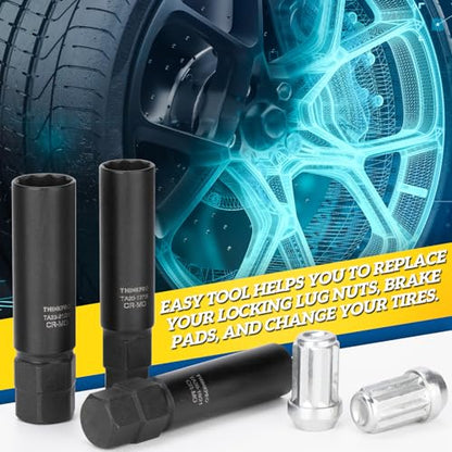10 Spline Lug Nut Key,10 spline lug nut socket TA20-17/19 | 10 Point Lug Nut Key Compatible with Bimecc TA 20 10-Spline Lug Nuts and Bolts, 17/19mm Hex Drive - color: Ta20-17/19