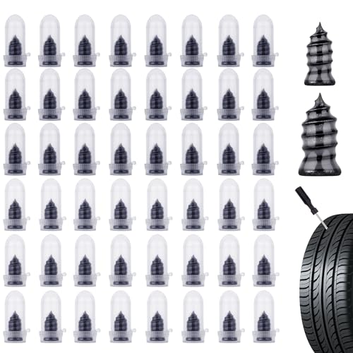 YDSIII 48PCS Tire Repair Screws, Plugs Screw Type, Screw in Plug for Flat Tire Patch Fix, Rubber Nail Patch Kit, Heavy Duty Set for Roadside Emergency and Self-Service on Car Truck Motorcycle SUV